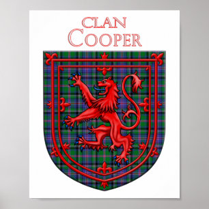Cooper Tartan Scottish Plaid Lion Rampant Poster