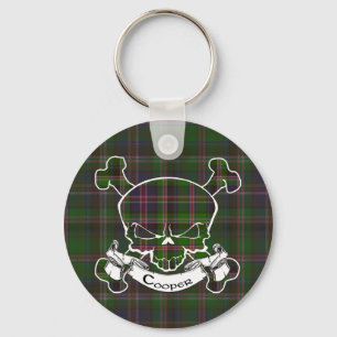 Cooper Tartan Skull Keyring