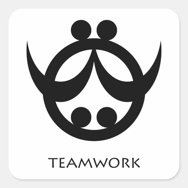 coopération Symbole Adinkra autocollant (Devant)