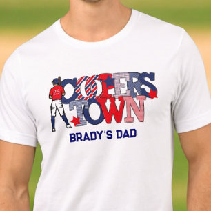 Cooperstown Baseball Dad / Personalized Patriotic  Tri-Blend Shirt