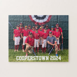 Cooperstown Baseball Team Photo Year Custom Jigsaw Puzzle