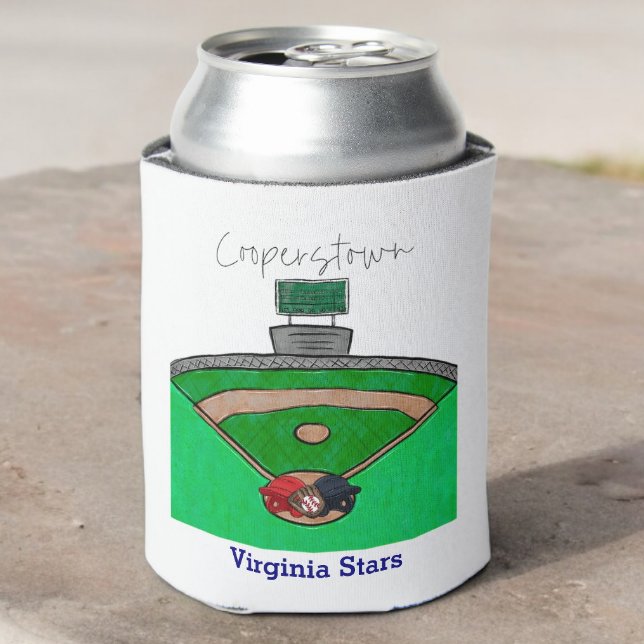 Cooperstown Field Team Name Parent Custom Favour Can Cooler (Creator Uploaded)