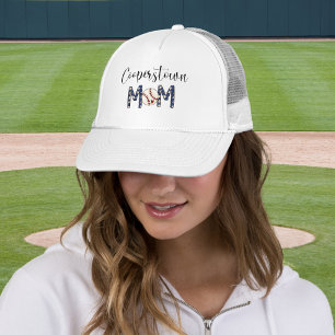 Cooperstown Mom Baseball / Patriotic Sports Mom Trucker Hat