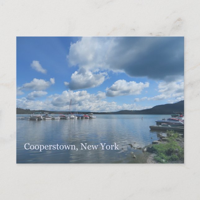 Cooperstown New York Otsego Lake Postcard (Front)