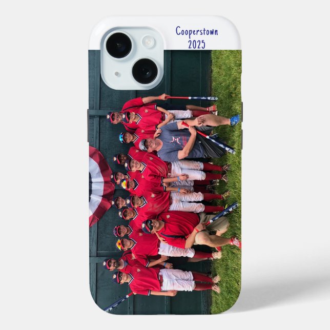Cooperstown NY Baseball Team Photo Year Custom Case-Mate iPhone Case (Back)