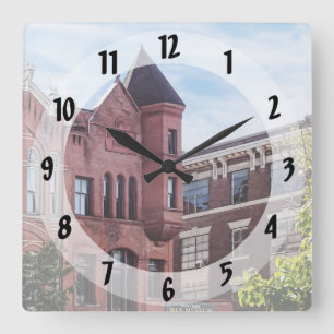 Cooperstown NY - First National Bank Building Square Wall Clock