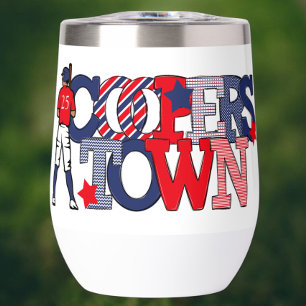 Cooperstown Patriotic Letters Baseball Mom
