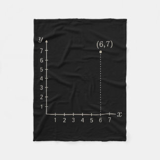 Coordinate (6,7) Funny Math Teacher 67 Cartesian G Fleece Blanket