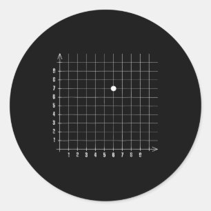 Coordinate (6,7) Funny Math Teacher 67 Math Lover Classic Round Sticker