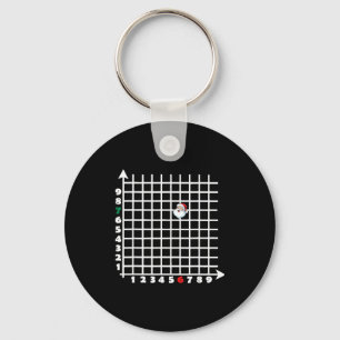 Coordinate (6,7) Funny Math Teacher Christmas 67 M Keychain