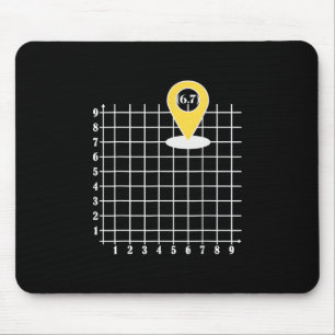 Coordinate 6 Number 67 Six Seven Meme  Mouse Pad