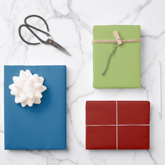 Coordinate Mix Solid Colours- Style 2 Wrapping Paper Sheet (Front)