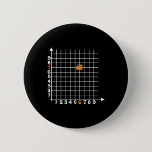 Coordinate Six Seven Funny Math Teacher Turkey 2 Inch Round Button