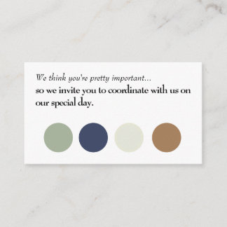 Coordinate with Us Wedding Insert Card 