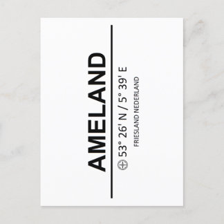 Coordinates Ameland Postcard