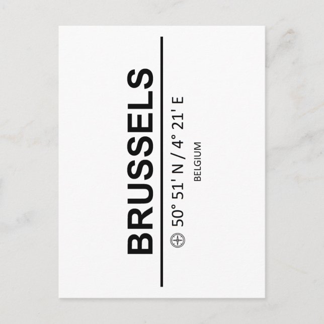 Coordinates Brussels Postcard (Front)
