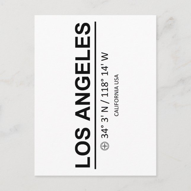 Coordinates Los Angeles Postcard (Front)