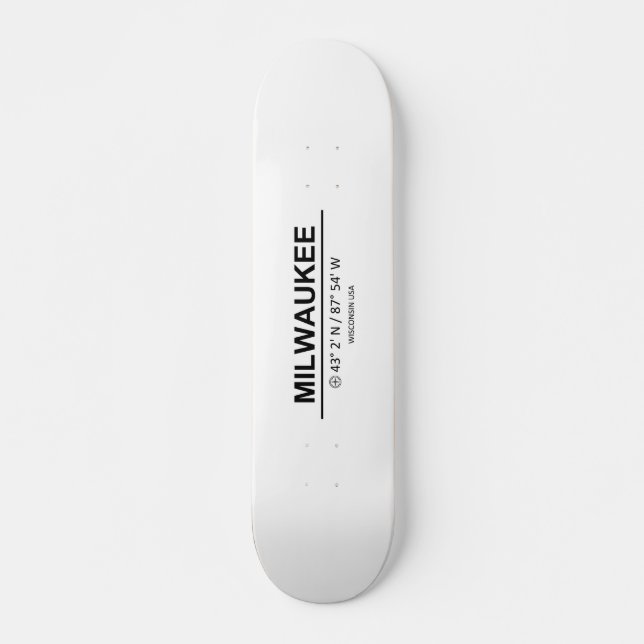 Coordinates Milwaukee Skateboard (Front)