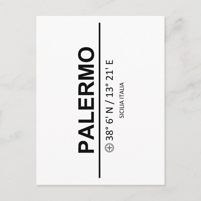 Coordinates Palermo Postcard (Front)