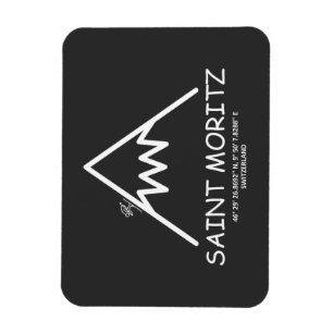 Coordinates Saint Moritz Switzerland Magnet