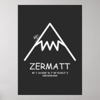 Coordinates Zermatt Switzerland