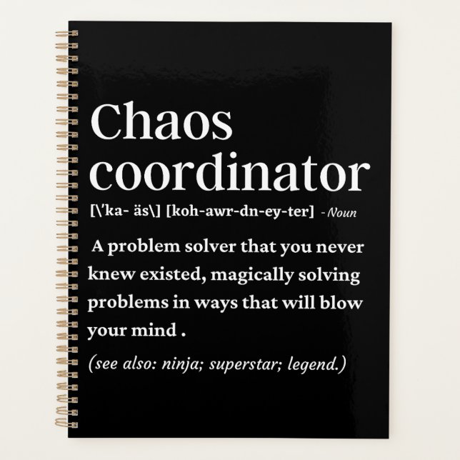 Coordinateur Chaos drôle de définition (Devant)