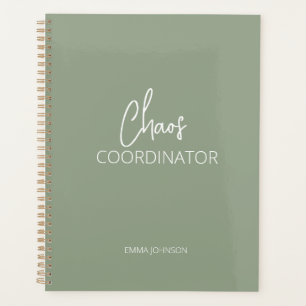 Coordinateur du chaos Olive Green Planner