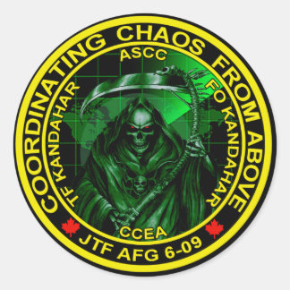 Coordinating Chaos From Above Classic Round Sticker