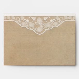 Coordination des enveloppes de toile et de dentell