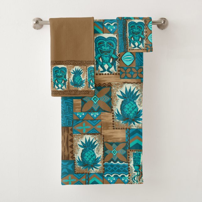 Coordonnée hawaïenne de Tapa de Pomaika'i Tiki - (En situation)