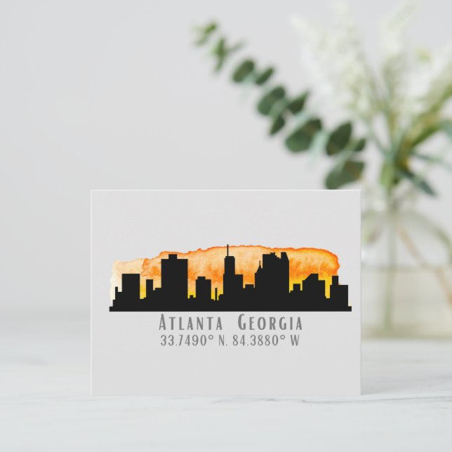 Coordonnées de la carte Skyline de la ville d'Atla (Debout devant)