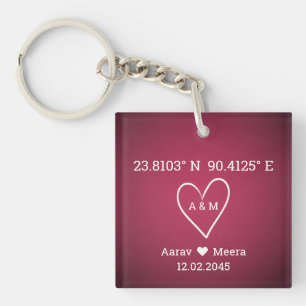 Coordonnées de l'Amour Cadeau de Mariage Luxueux