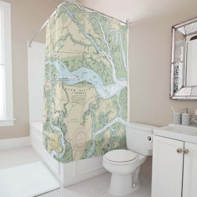 Coosaw and Broad Rivers Nautical Chart 11519 (In Situ)