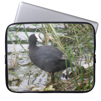 Coot on the Riverbank Laptop Sleeve