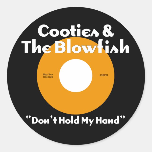 Cooties & The Blowfish Orange Classic Round Sticker (Front)