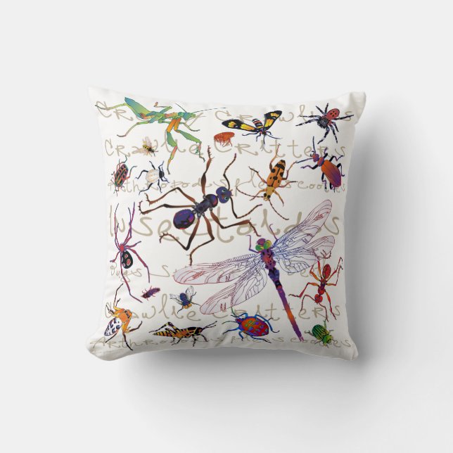 'Cooties' Throw Pillow (Front)