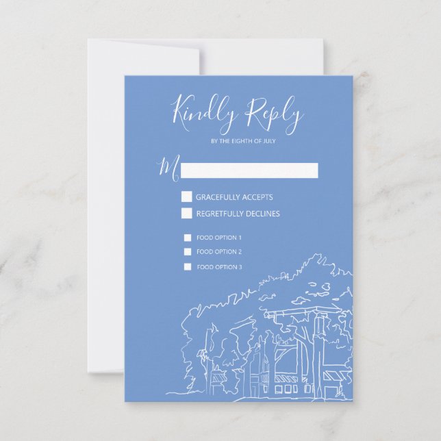 Cop Cot Central Park New York City Wedding RSVP (Front)
