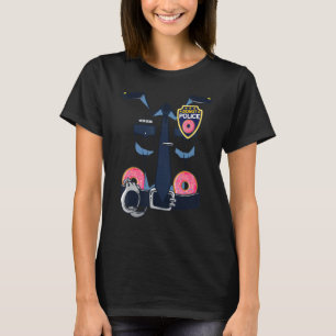 Cop Donut Police Easy Lazy Halloween Costume T-Shirt