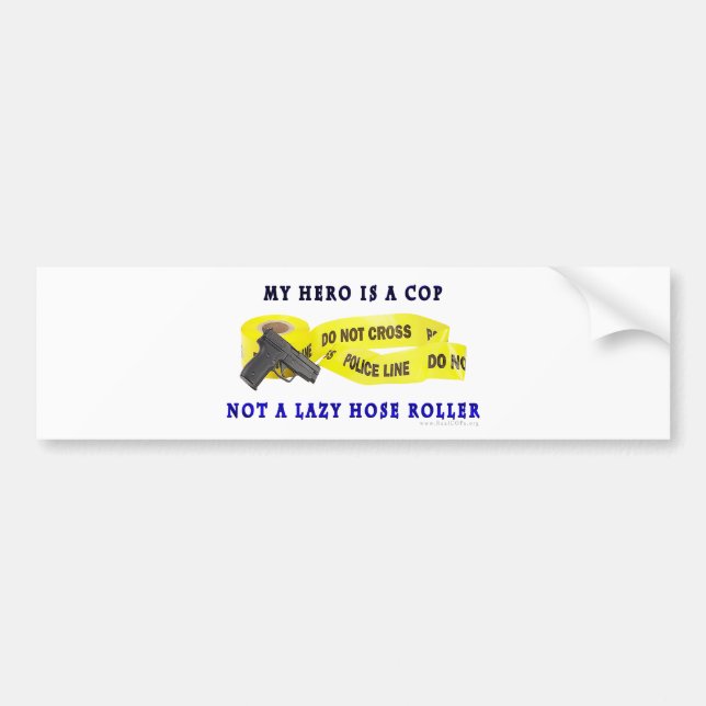 COP Hero Police Bumper Sticker (Front)
