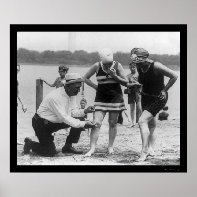 Cop Measuring Swimsuit Length 1922 Poster (Front)