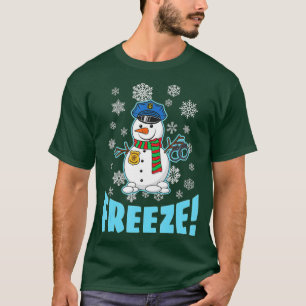 Cop Snowman, Ugly Christmas For Men Women, Funny H T-Shirt