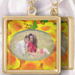 Copa de Oro Gold Plated Necklace<br><div class="desc">Painting “Copa de Oro” Collection Add a favourite image and hold it close to your heart with this beautiful, custom-made necklace. Create the perfect accessory or a heartfelt present. The necklace arrives in a special black felt bag ideal for gifting. Click the "Customize" button for more design options. The design...</div>