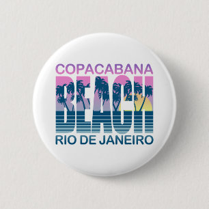 Copacabana Beach 2 Inch Round Button