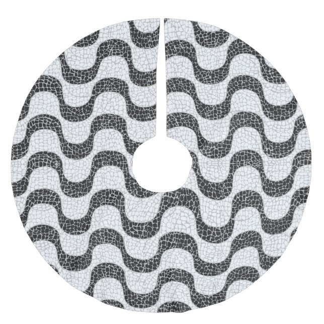 Copacabana Beach Brushed Polyester Tree Skirt (Front)