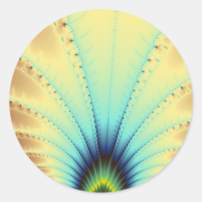 Copacabana Fractal Classic Round Sticker (Front)