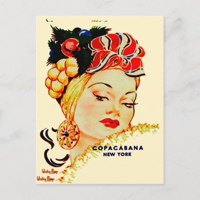 Copacabana Night Club Carmen Miranda Post Card (Front)