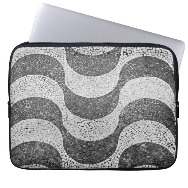Copacabana Sidewalk Laptop Sleeve (Front)