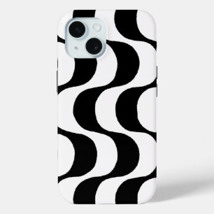 Copacabana sidewalk - waves pattern iPhone 15 case