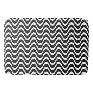 Copacabana Waves Abstract Art Bath Mat