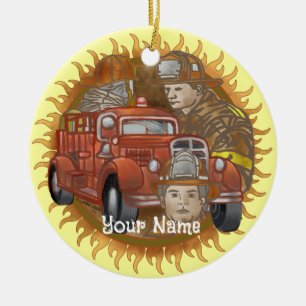 Copain de camion de pompiers ornement de pompiers
